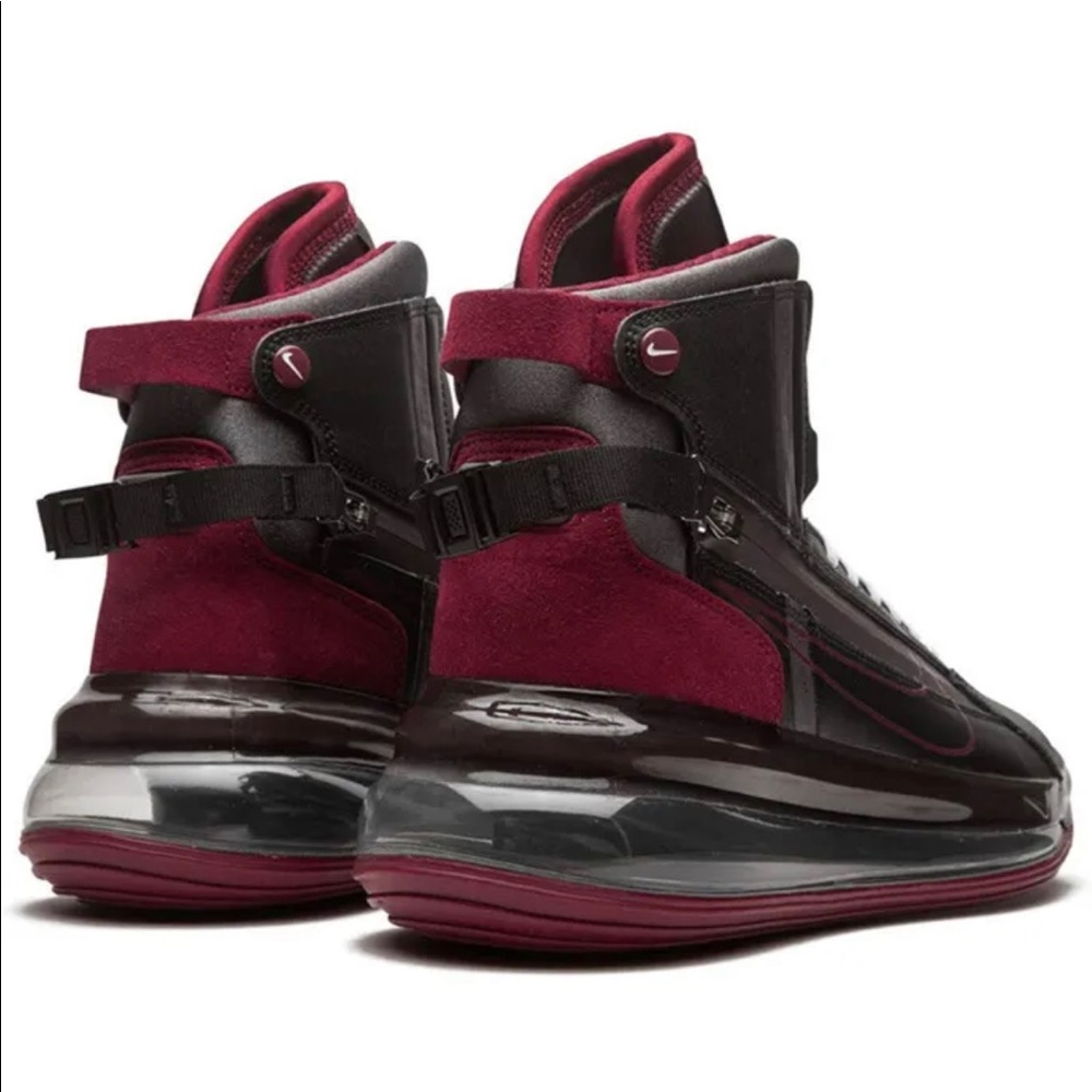 Nike Air Max 720 Saturn Black/Red-Maroon hightops-sneakers - Picture 6 of 6